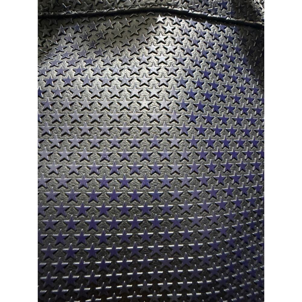 Small Black Star Pattern Backpack Navy Blue Stars Mini Daypack celestial Boho - Picture 7 of 10
